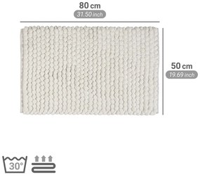 Fehér textil fürdőszobai kilépő 50x80 cm Solivo – Wenko