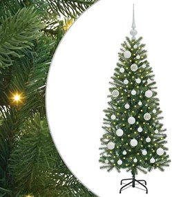 vidaXL Mű karácsonyfa 150 LED-del állvánnyal Zöld 120 cm PE és PVC