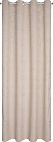 Bársony függöny 140X250 bézs botanikus levelek mintás karika