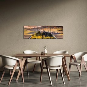 A táj egy könyvben képe (órával) (90x30 cm)
