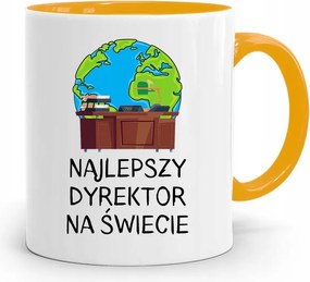 Az Igazgató Számára A Világ Legjobb Sárga Bögréje fényképes nyomtatással