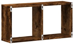 füstös tölgy színű szerelt fa faliszekrény 60 x 16 x 30 cm