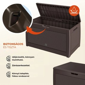 RATO tárolódoboz, 310L, 119x48x60 cm, barna Prosperplast