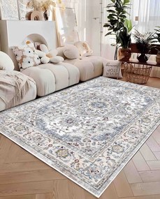 Carpetum bézs, klasszikus, virágmintás szőnyeg 140x200