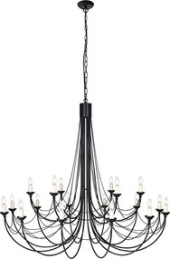 Elstead Lighting CARISBROOKE CB18-BLACK Csillár 18x60W/E14