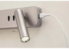 Redo 01-2993 - LED fali lámpa OASIS LED/3W/230V+1xG9/10W USB CRI 90 króm