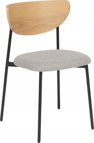 Étkezőszék szürke Jaisa modern fém lábak kárpitozott loft