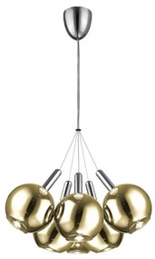 Klausen 142001 - LED Csillár zsinóron BALLS 6xLED/5W230V arany/matt króm