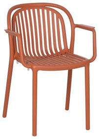 Terrakotta színű műanyag étkezőszék Alia – Ixia