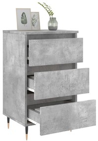2 db betonszürke szerelt fa éjjeliszekrény 40x35x69 cm