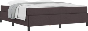 vidaXL Boxrugós ágy Sötét Barna 180 x 200 cm szövet