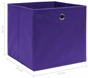 10 db lila szövet tárolódoboz 32 x 32 x 32 cm