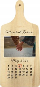 Fa deszka Személyre szabott Ajándék Valentin napra Dátum +Fotó