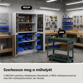 Oldalsó, fekete tábla szerszámokhoz, 334x684x18 mm: MEGAN kiegészítők