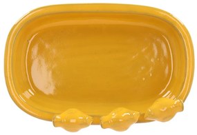 Kerámia madáritató és etető tál, 29 cm, sárga