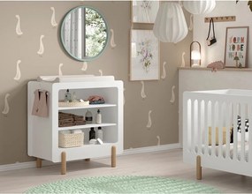 Fehér gyerek komód pelenkázó feltéttel 88x95x57 cm Smile – Vipack