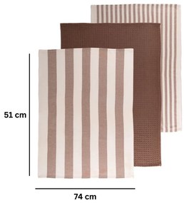 Pamut konyharuha szett 3 db-os 51x74 cm Marra – Tiseco Home Studio