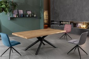 SPIKE modern bővíthető étkezőasztal - tölgy/fekete - 200-300cm