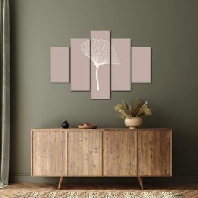 Kép - Bézs színű levelek N⁰5 (150x105 cm)