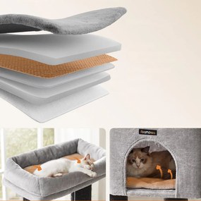 ONYX macskafa, 50x50x160cm, szürke/fekete Feandrea