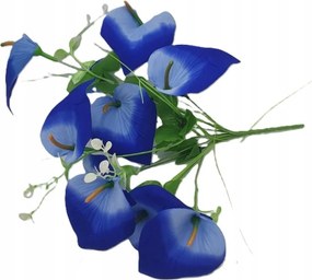 Virágcsokor kála 10 virág kék 40 cm