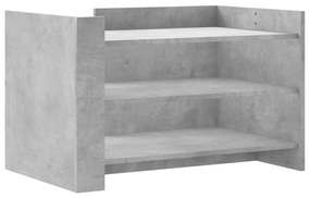 Betonszürke szerelt fa dohányzóasztal 80 x 50 x 50 cm