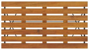 tömör akácfa és acél összecsukható bisztróasztal 100x54x71 cm