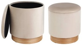 Eglo 424035 - KÉSZLET 2x Taburet MASHIKE átm. 30,5/37 cm bézs