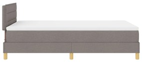 Boxspring ágy matraccal és LED-del Bézs 120x200 cm Szövet