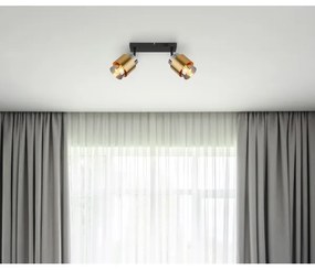 Globo 15560-2 - Spotlámpa MILLEY 2xE27/40W/230V fekete/réz