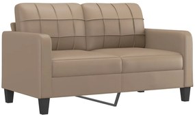 2 személyes cappuccino színű műbőr kanapé 140 cm