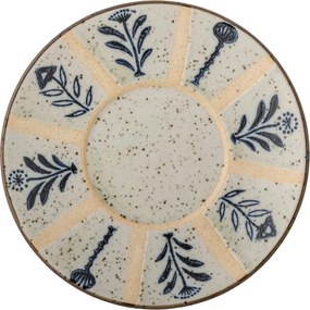 Világoskék-krémszínű desszertes agyagkerámia tányér ø 16 cm Leonie – Bloomingville