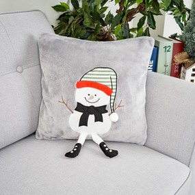 4Home Frosty Snowman karácsonyi párnahuzat, 40 x 40 cm