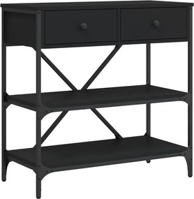 vidaXL fekete szerelt fa tálalóasztal 75 x 34,5 x 75 cm