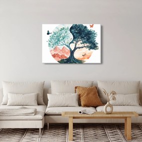 Kép – Akvarellfa tele élettel (90x60 cm)
