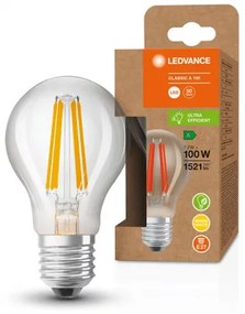 LED lámpa , égő , izzószálas hatás , filament , E27 , 7.2W , 211 lm/w , A besorolás , meleg fehér , 5 év garancia , LEDVANCE (OSRAM)