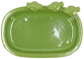 Kerámia madáritató és etető tál, 29 cm, zöld