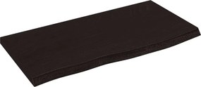 vidaXL sötétbarna kezelt tömör fa fürdőszobai pult 60x30x2 cm