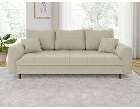Bézs kordbársony kanapé 210 cm Ariella – Ropez