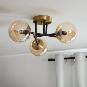 Brilagi - Felületre szerelt MALIVA csillár 3xE14/15W/230V, aranyszínű