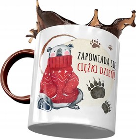 Bordó bögre macival Cuki mackó ajándék fényképes nyomtatással