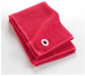 Piros frottír pamut törölköző 50x50 cm Cuistot – douceur d'intérieur