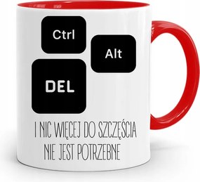 Piros Bögre Ctrl Alt Programozó Informatika fényképes nyomtatással