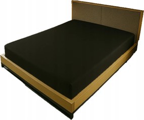 Gumis Jersey Lepedő 200X200 Fekete