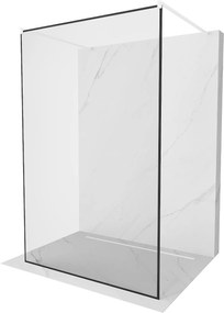 Mexen Kioto Walk-In Zuhanyfal    szabadonálló  100 x 200 cm,  átlátszó üveg/ fekete    8 mm,  fehér  - 800-100-002-20-7 Walk-In Zuhanyfal