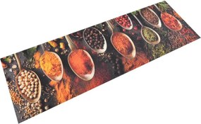 vidaXL mosható kanál- és fűszermintás bársony konyhaszőnyeg 60x180 cm