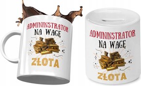 Adminisztrátornak Bögre Persely Szett Nyomtatott Fotóval