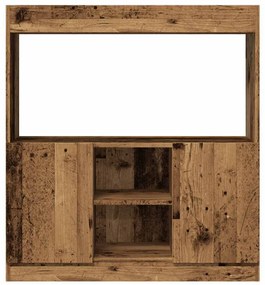 antik fa színű szerelt fa magasszekrény 92 x 33 x 100 cm
