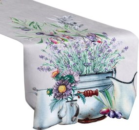 Abrosz dekorációs futófelület Summer 40x140 szürke lila Hanga