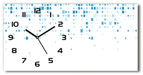 Négyszögletes üvegóra vízszintesen Kék négyzetek pl_zsp_60x30_f_100521410